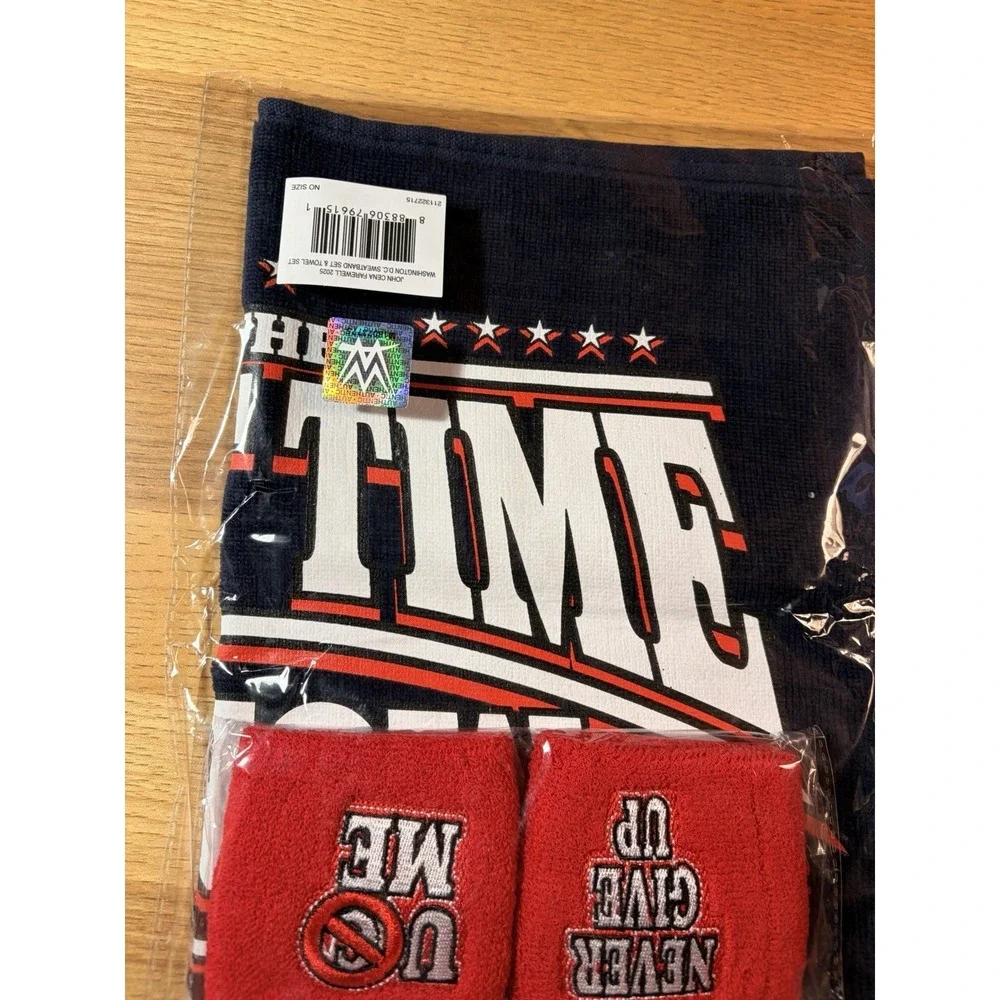 WWE John Cena Official Final Farewell Tour 2025 Washington D.C. Sweatband &Towel